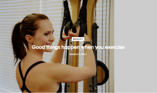 Good things happen when you exercise, Sunny Studio